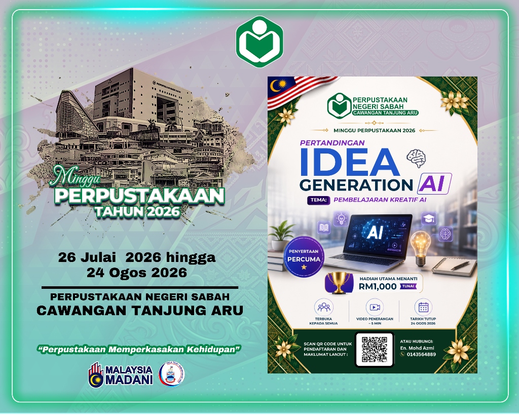 Poster Rasmi Minggu Perpustakaan 2026 PNSC Tanjung Aru